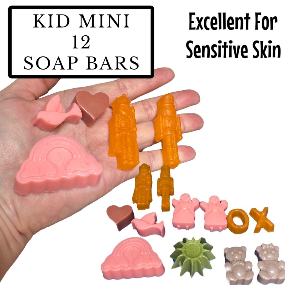 12 Bars, Kids Mini Soap, Handmade, Gift Set ( PRICE IS FIRM )